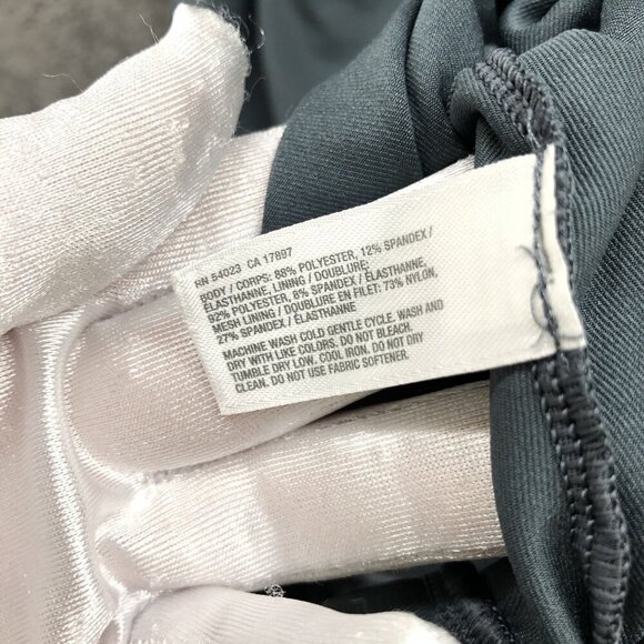 Gap Fit Active Tank Top Womens S Built In Bra Layered Cinch Hem Gray Black - Picture 7 of 9
